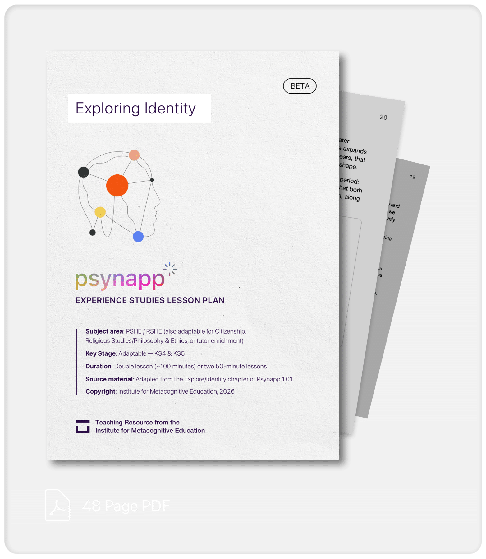 Identity Lesson Plan Cover